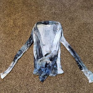 Helmut Lang long-sleeve cross body top